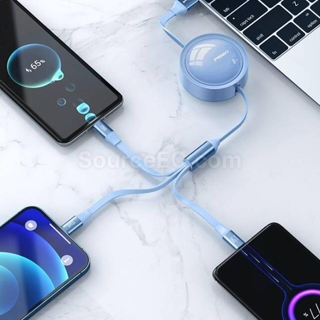 客製化三合一伸縮快充充電線禮品