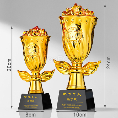 客製化花朵星星水晶獎盃禮品