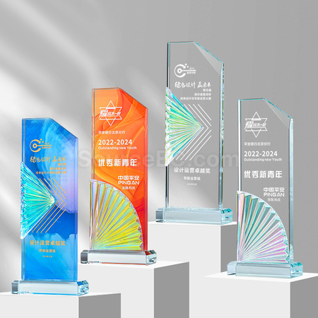客製化百褶水晶獎座禮品