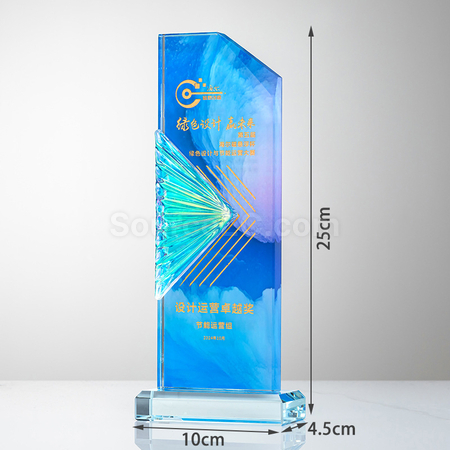 客製化百褶水晶獎座禮品