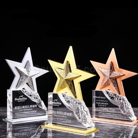 客製化星星水晶獎座禮品