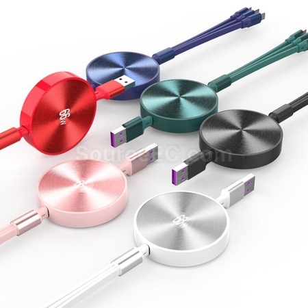 客製化三合一伸縮數據充電線禮品