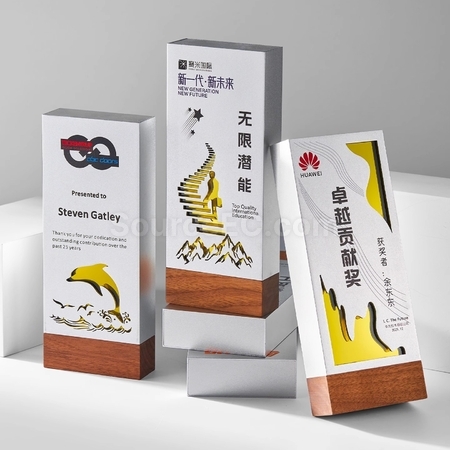 客製化實木金屬獎座禮品