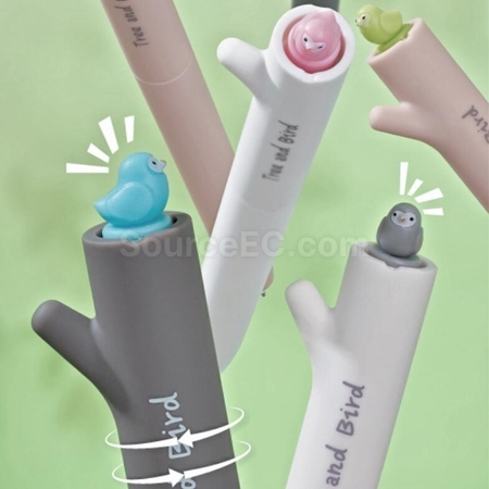 客製化旋轉小鳥扭扭中性筆禮品
