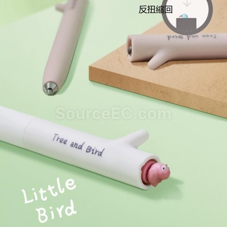 客製化旋轉小鳥扭扭中性筆禮品