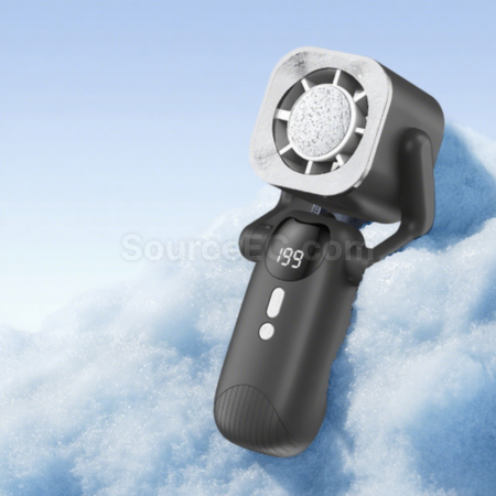 客製化手持帶手電筒數顯風扇禮品