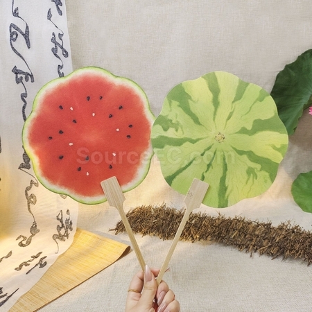 客製化夏季爆款熱賣水果扇子禮品