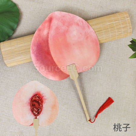 客製化夏季爆款熱賣水果扇子禮品