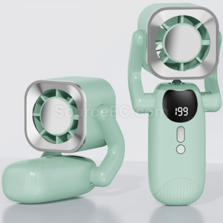 客製化手持帶手電筒數顯風扇禮品