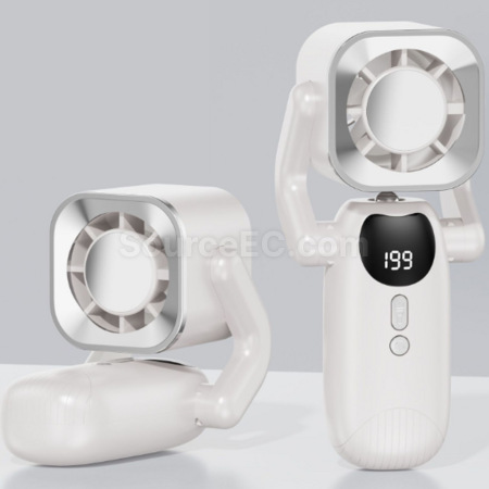 客製化手持帶手電筒數顯風扇禮品