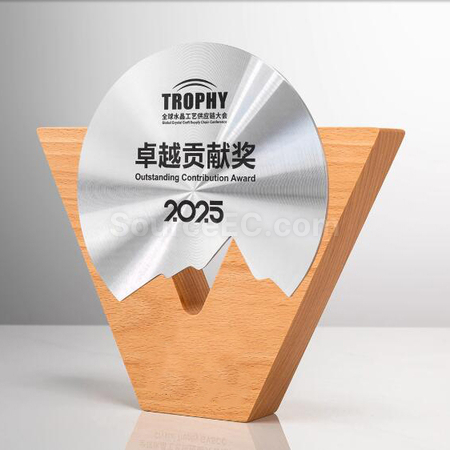客製化實木金屬獎座禮品