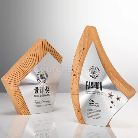 實木金屬獎座