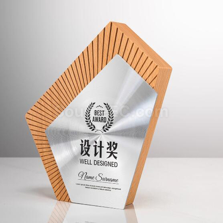 客製化實木金屬獎座禮品