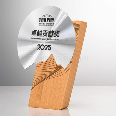 客製化實木金屬獎座禮品