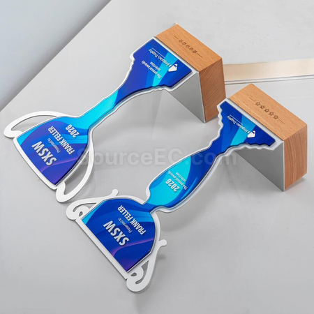 客製化實木金屬獎座禮品