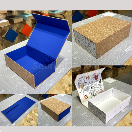 客製化磁吸翻蓋環保軟木禮盒禮品