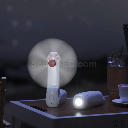 客製化貓爪小風扇手電筒二合一禮品