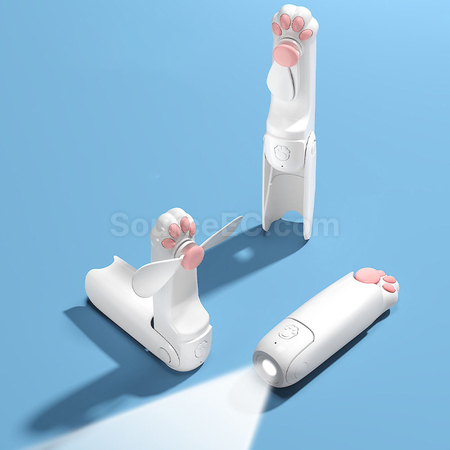客製化貓爪小風扇手電筒二合一禮品