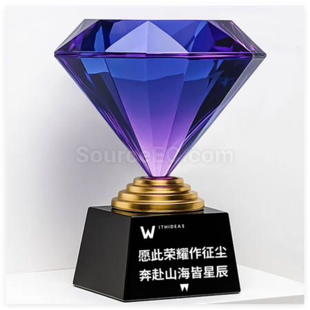 客製化鑽石水晶金屬獎座禮品