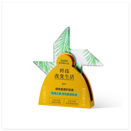 客製化創意金屬旋轉水晶獎座禮品