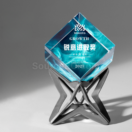 客製化魔方水晶獎座禮品