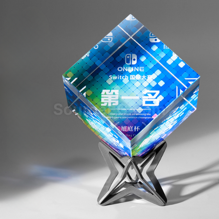 客製化魔方水晶獎座禮品