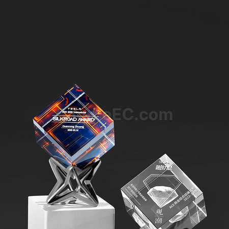 客製化魔方水晶獎座禮品