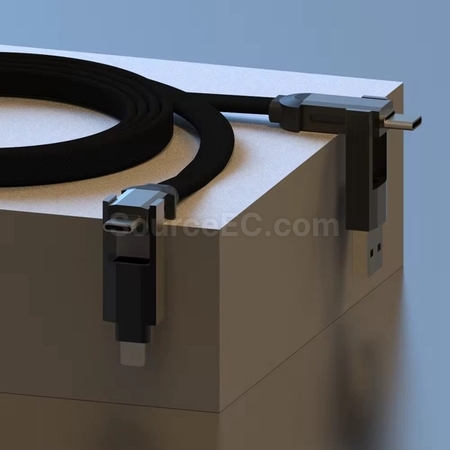 客製化磁吸四合一數據線鑰匙扣禮品