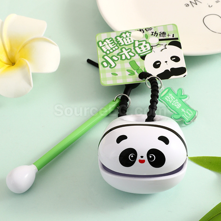 客製化熊貓木魚掛件禮品