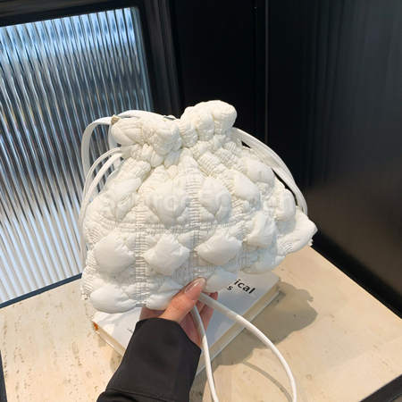 客製化菱格抽繩束口雲朵包禮品