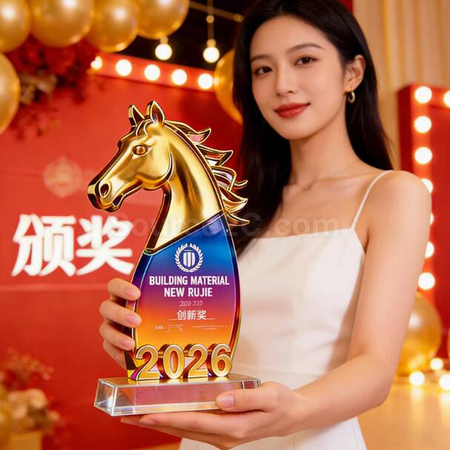 客製化馬年水晶獎座禮品