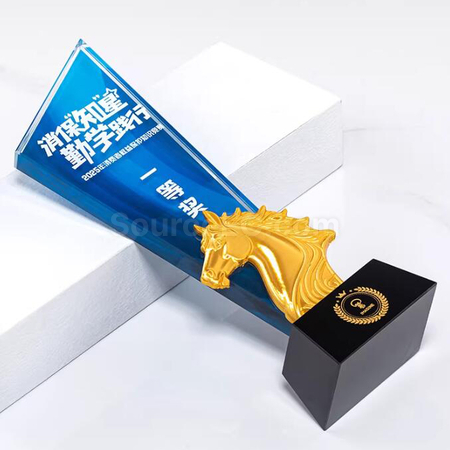 客製化馬年水晶獎座禮品