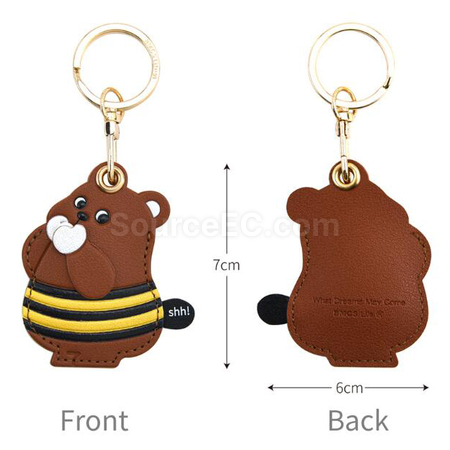 客製化動物迷你卡套鑰匙扣禮品