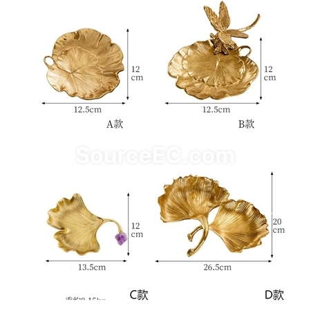 客製化黃銅金葉子擺件禮品
