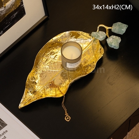 客製化黃銅金葉子擺件禮品