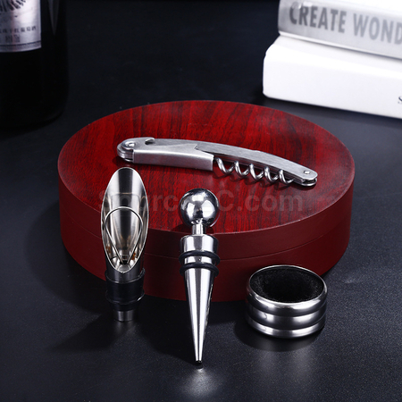 客製化紅酒開瓶器四件套禮品