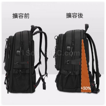 客製化超大容量可擴容雙肩背包禮品