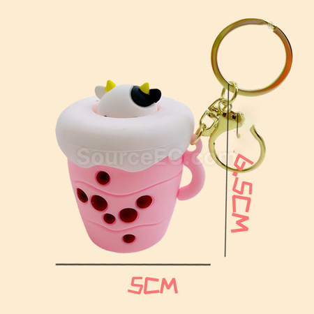 客製化奶茶捏捏樂減壓玩具鑰匙扣禮品