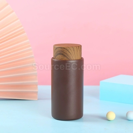 木紋蓋口袋保溫杯