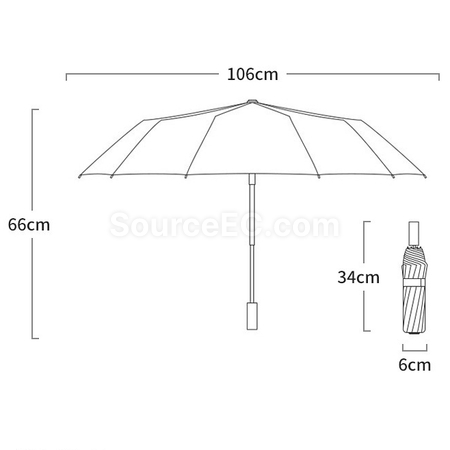 客製化商務快速收納折疊雨傘禮品