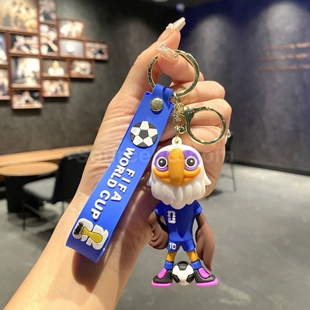 客製化美加墨世界盃吉祥物鑰匙扣掛件禮品
