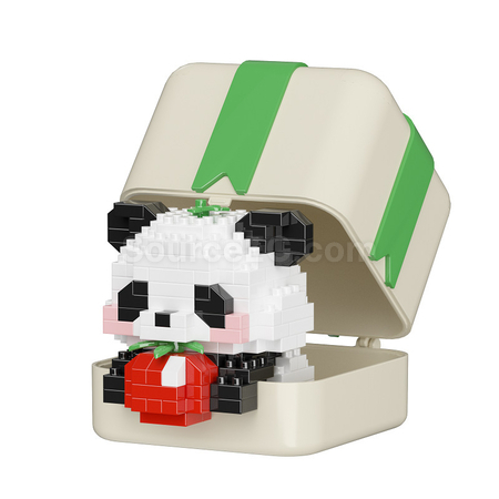 客製化熊猫小狗動物積木玩具禮盒禮品