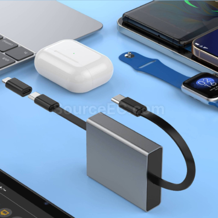 客製化伸縮Type-C鋁合金60W快充數據線禮品