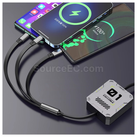 客製化三合一伸縮數據線禮品