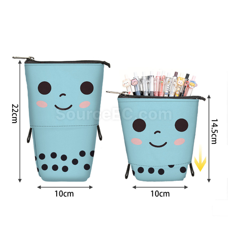 客製化奶茶伸縮筆袋禮品