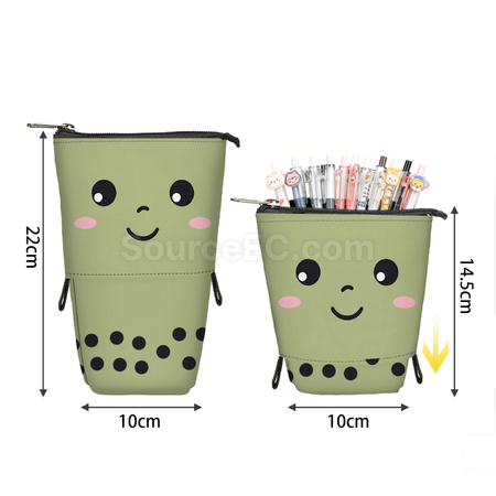 客製化奶茶伸縮筆袋禮品