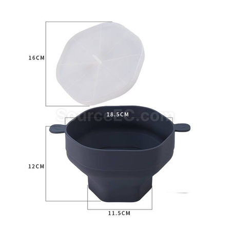 客製化可折疊矽膠爆米花碗禮品