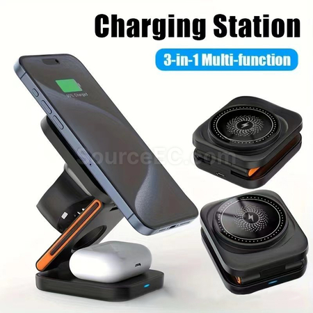 客製化三合一磁吸無線充禮品