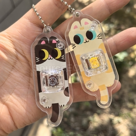 客製化貓咪按鍵解壓玩具鑰匙圈禮品
