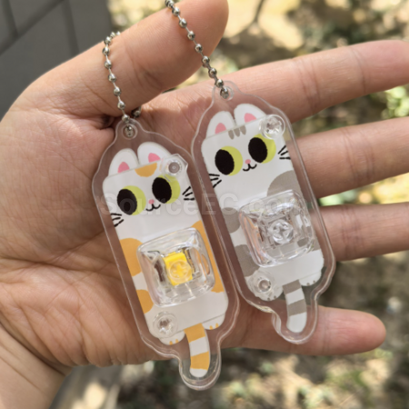客製化貓咪按鍵解壓玩具鑰匙圈禮品